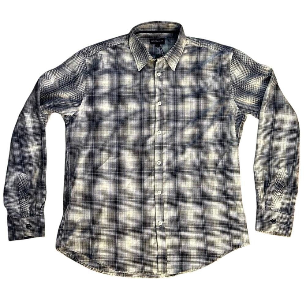 NEW Jack Maverick Stitch Fix L Lightweight Brushed Flannel Button Up Slim Fit